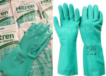 Găng tay chống hóa chất Nitrile NL15 có xuất xứ Malaysia, thuộc thương hiệu Rubberex