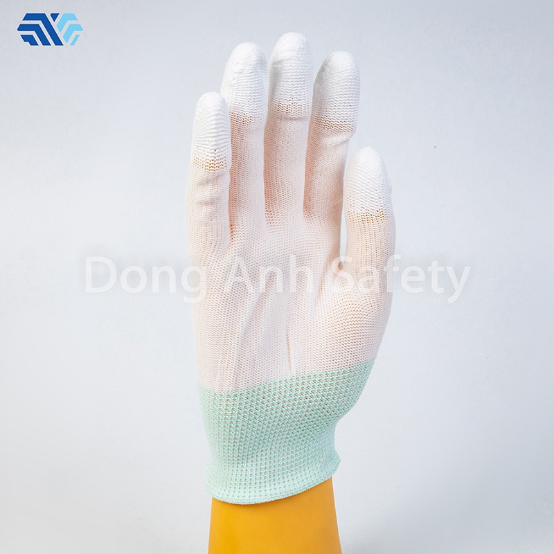 Găng tay trắng phủ ngón không viền