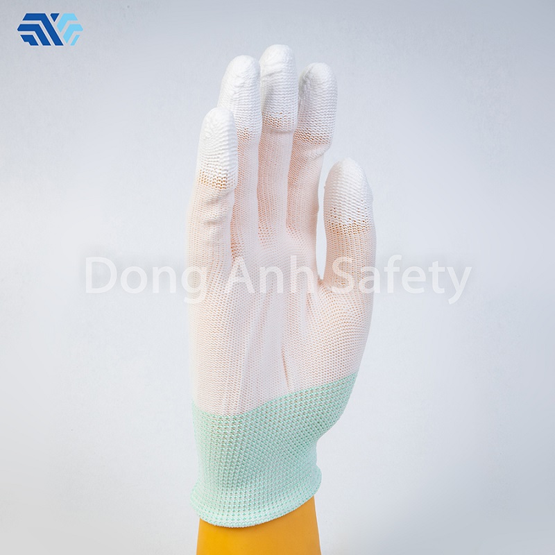 Găng tay trắng phủ ngón không viền