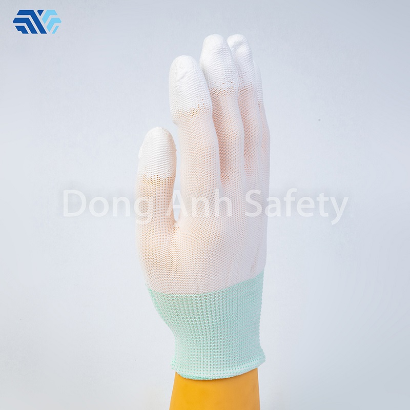Găng tay trắng phủ ngón không viền