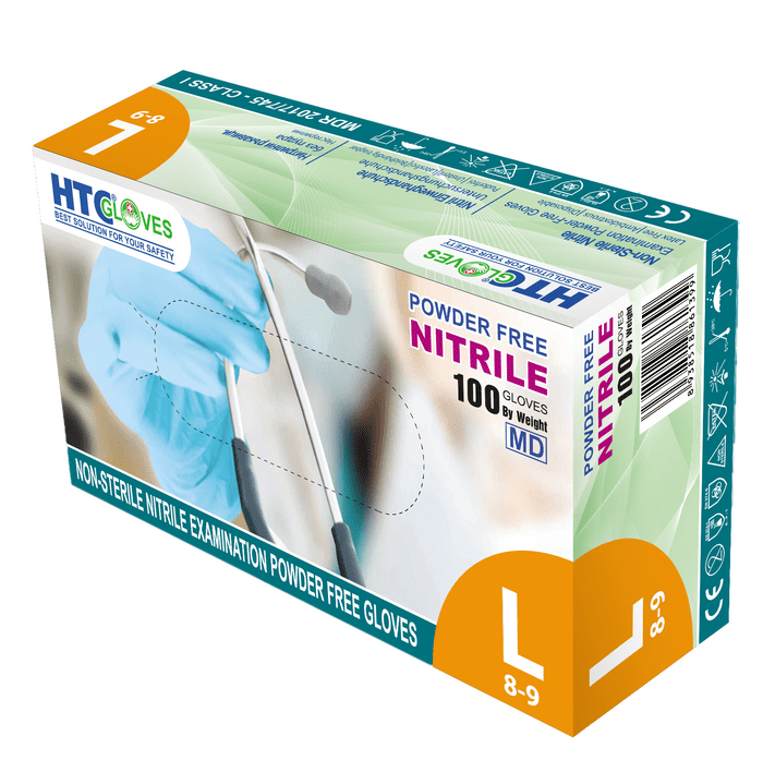 Bao bì găng tay Nitrile không bột HTC xuất khẩu sang các nước châu Âu (Nguồn: HTC Gloves)