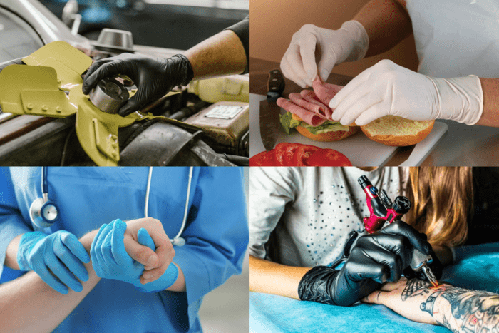 Các ứng dụng phổ biến của găng tay cao su Nitrile (Nguồn ảnh: Sưu tầm)