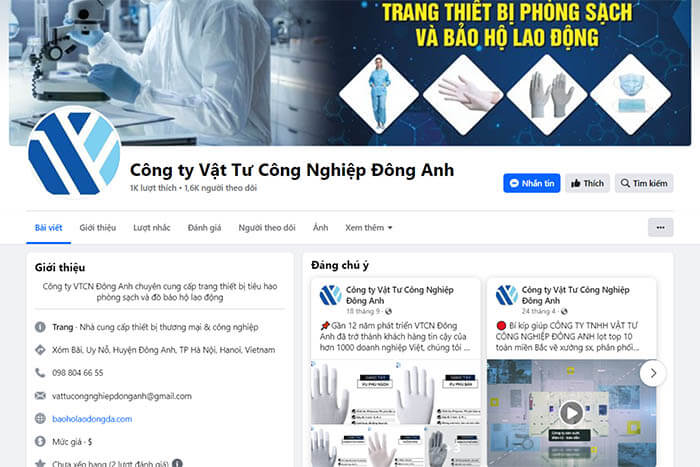 Mua găng tay cao su ở đâu tiện lợi, nhanh chóng? Bạn có thể mua qua mạng xã hội như Facebook để được tư vấn, lựa chọn sản phẩm ưng ý (Nguồn ảnh: Vật tư Công nghiệp Xclean)