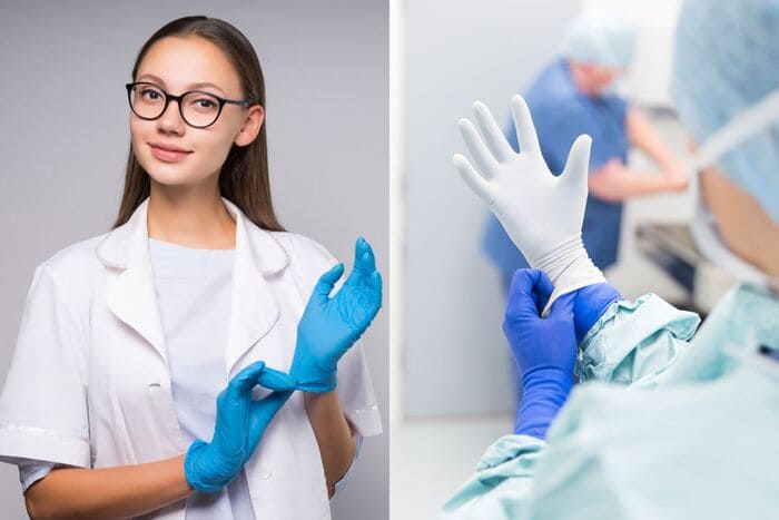 Găng tay phẫu thuật và găng tay thăm khám có hình dáng tương tự nhưng mục đích sử dụng lại khác nhau hoàn toàn (Nguồn ảnh: Sưu tầm)