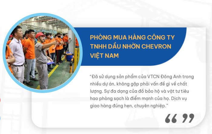 Đánh giá từ phòng mua hàng Công ty TNHH dầu nhờn Chevron Việt Nam về sản phẩm của Vật tư Công Nghiệp Xclean