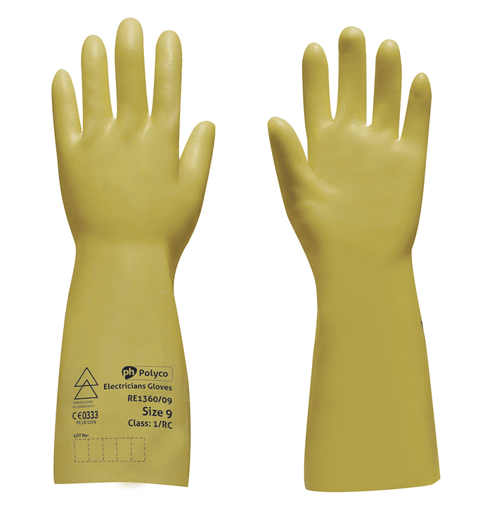 Găng tay cao su cách điện hạ thế size 9 xuất xứ từ Singapore (Nguồn: Sưu tầm)