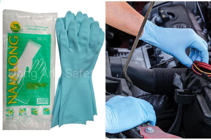 Găng tay cao su công nghiệp N1 được sản xuất tại Việt Nam, là một trong những sản phẩm bán chạy của thương hiệu găng tay Nam Long (Nguồn ảnh: Sưu tầm)