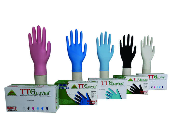 Găng tay y tế TTGloves có nhiều phân loại màu sắc và kích thước nhằm đáp ứng nhu cầu đa dạng của người dùng (Nguồn ảnh: Sưu tầm)