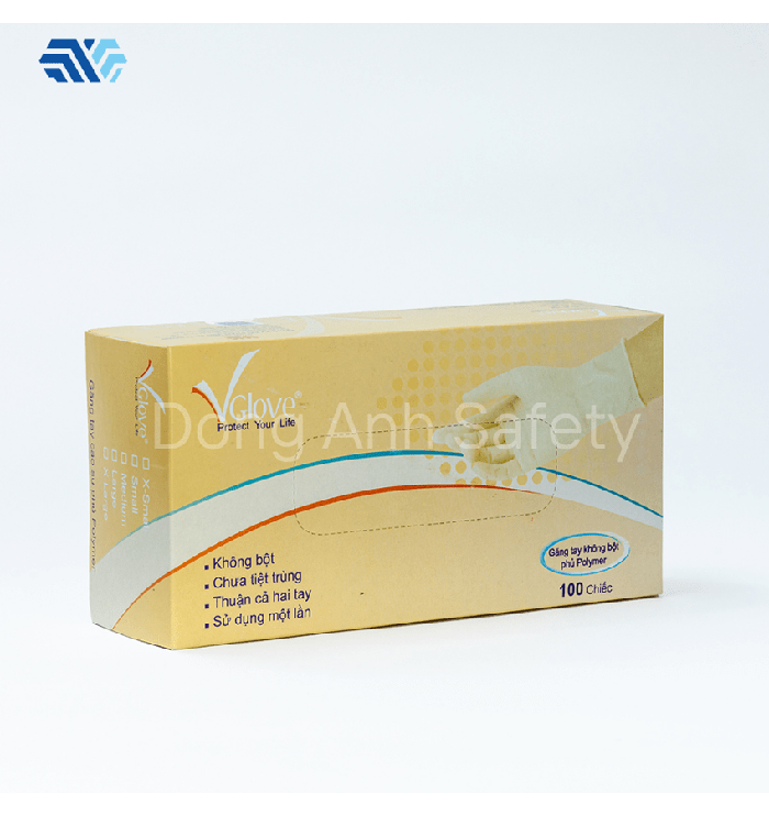 Găng tay Latex không bột 5.8g Vglove xuất xứ tại Việt Nam. (Nguồn ảnh: Sưu tầm)