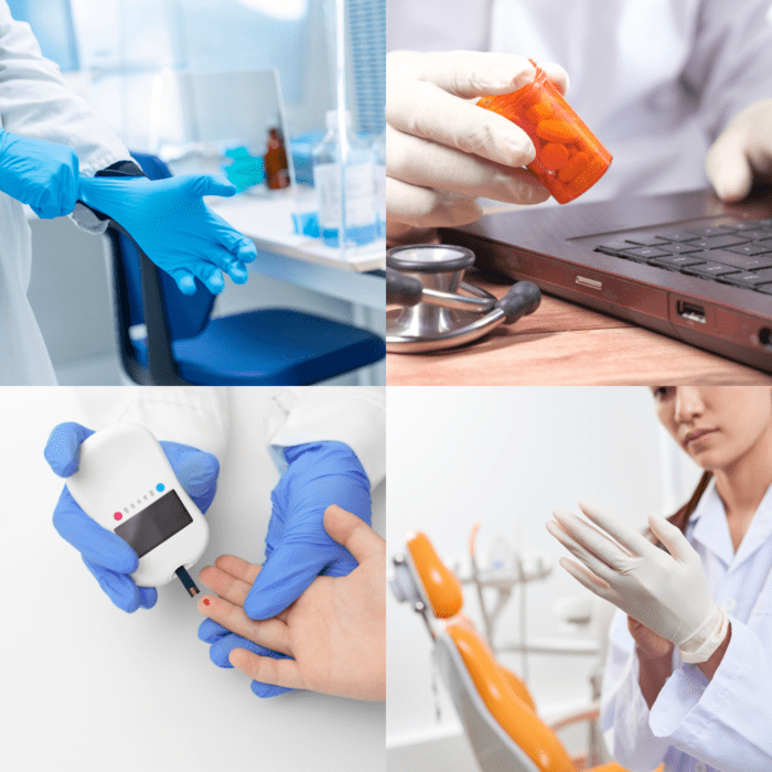 Găng tay Latex bảo vệ sức khỏe từ nguy cơ lây nhiễm (Nguồn ảnh: Sưu tầm)
