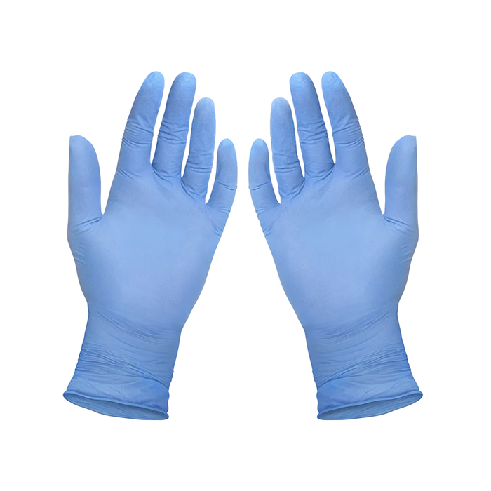 Găng tay y tế màu xanh không bột Nitrile có thiết kế linh hoạt - thuận cho cả 2 tay, giúp người dùng linh hoạt sử dụng (Nguồn ảnh: Sưu tầm)