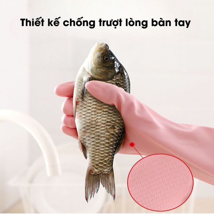 Thiết kế găng sần, nhám giúp chống trơn trượt khi cầm nắm, làm việc