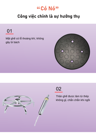 ghế tròn mặt lỗ