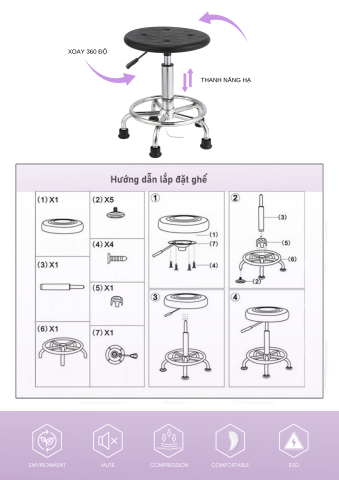 ghế tròn mặt lỗ